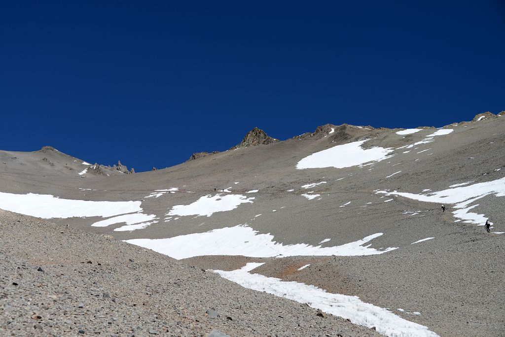 03 The Trail From Aconcagua Camp 1 Toward Camp 2 Starts Off Crossing From Right To Left And Then Back To The Ameghino Col